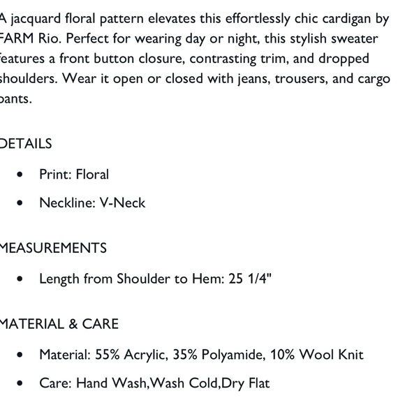 FARM Rio Palms Paradise Sand Cardigain - Picture 14 of 14